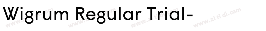 Wigrum Regular Trial字体转换